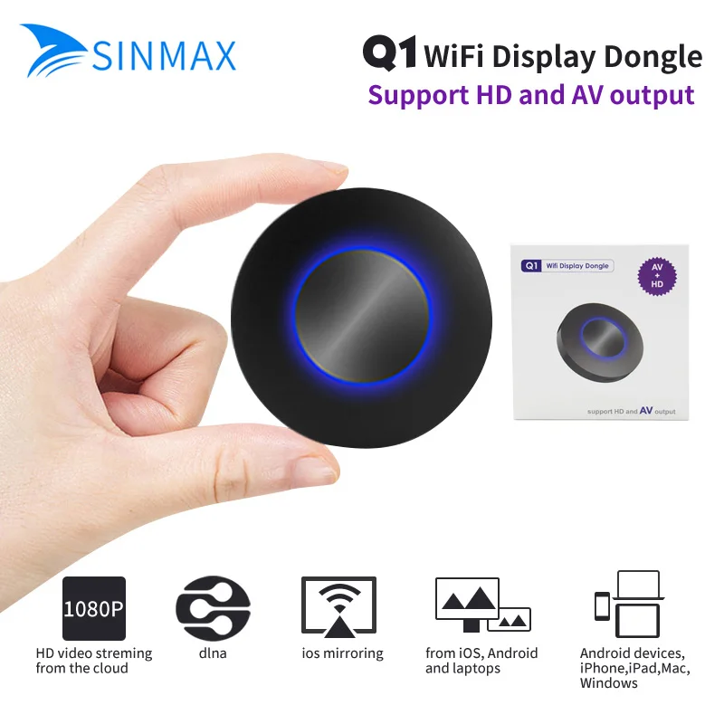 OTA ТВ флешка ключ лучше чем EasyCast HDMI AV Wi Fi дисплей приемник DLNA Airplay Q1 Mirroring Dongle|dongle
