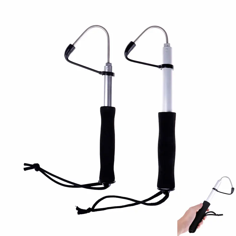 1pcs Stainless Steel Flexible Fishing Gaff Grip Holder Hook Shape Spear Crank Sea Gripper Control Tackle tool | Спорт и развлечения