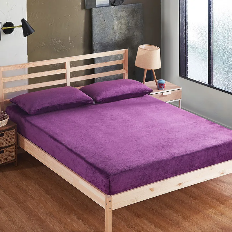 1 шт. покрывало из полиэстера и фланели однотонный плюшевый Комплект постельного