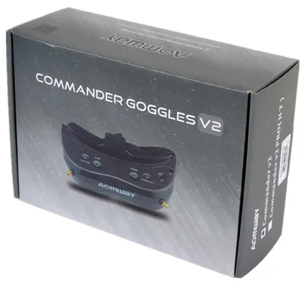 В наличии Aomway Commander Goggles V2 3D 5 8G 64Ch 1080P 800X600 SVGA FPV видеогарнитура с поддержкой HDMI DVR FOV