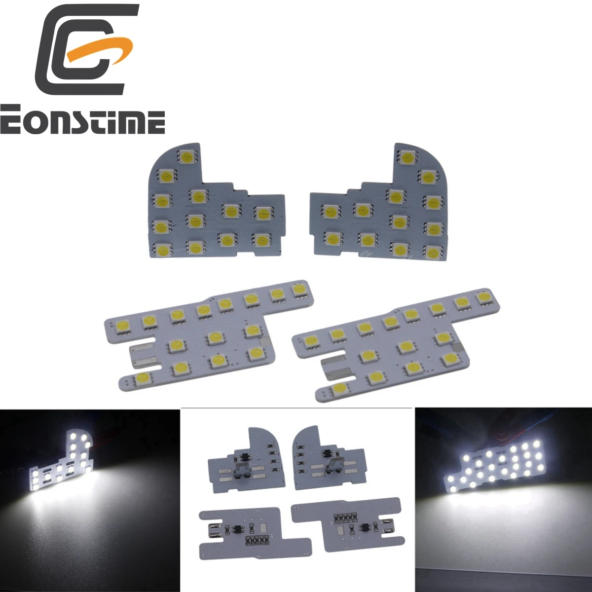Eonstime 4Pcs For Honda CRV 2013-2016 2014 2015 SMD LED Interior Dome Map Reading Lights Dome Lamps Interior LED White 6000K 12V