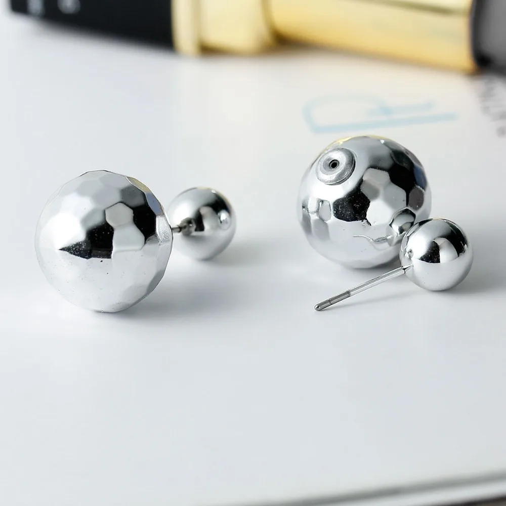 DoreenBeads 2017 Модные Серебристые серьги гвоздики несколько секций (с заглушкой для