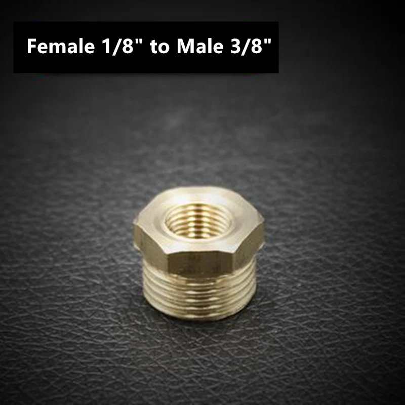 F1l8 x M3l8 1/" 1/4" 3/" 1/2" 3/" латунный шланг с наружной резьбой и внутренней резьбой редукционная втулка медных труб Соединители - Цвет: F1l8 x M3l8