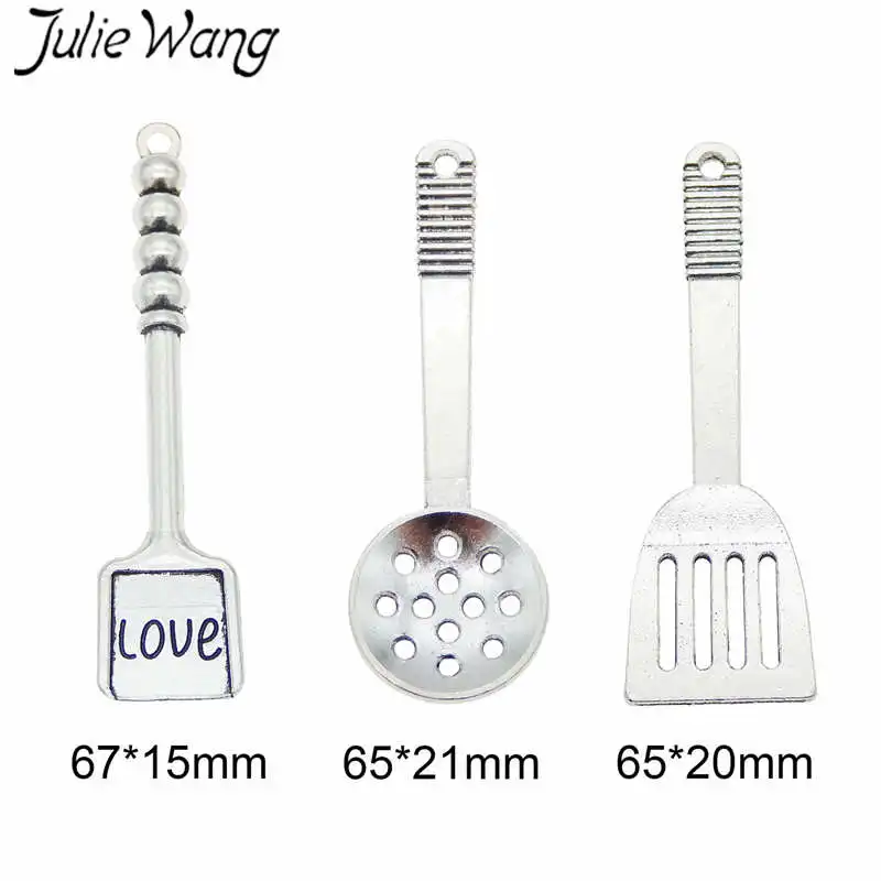 Julie Wang 3 шт. Смешанная кухонная лопатка кухонный инструмент подвески сплав