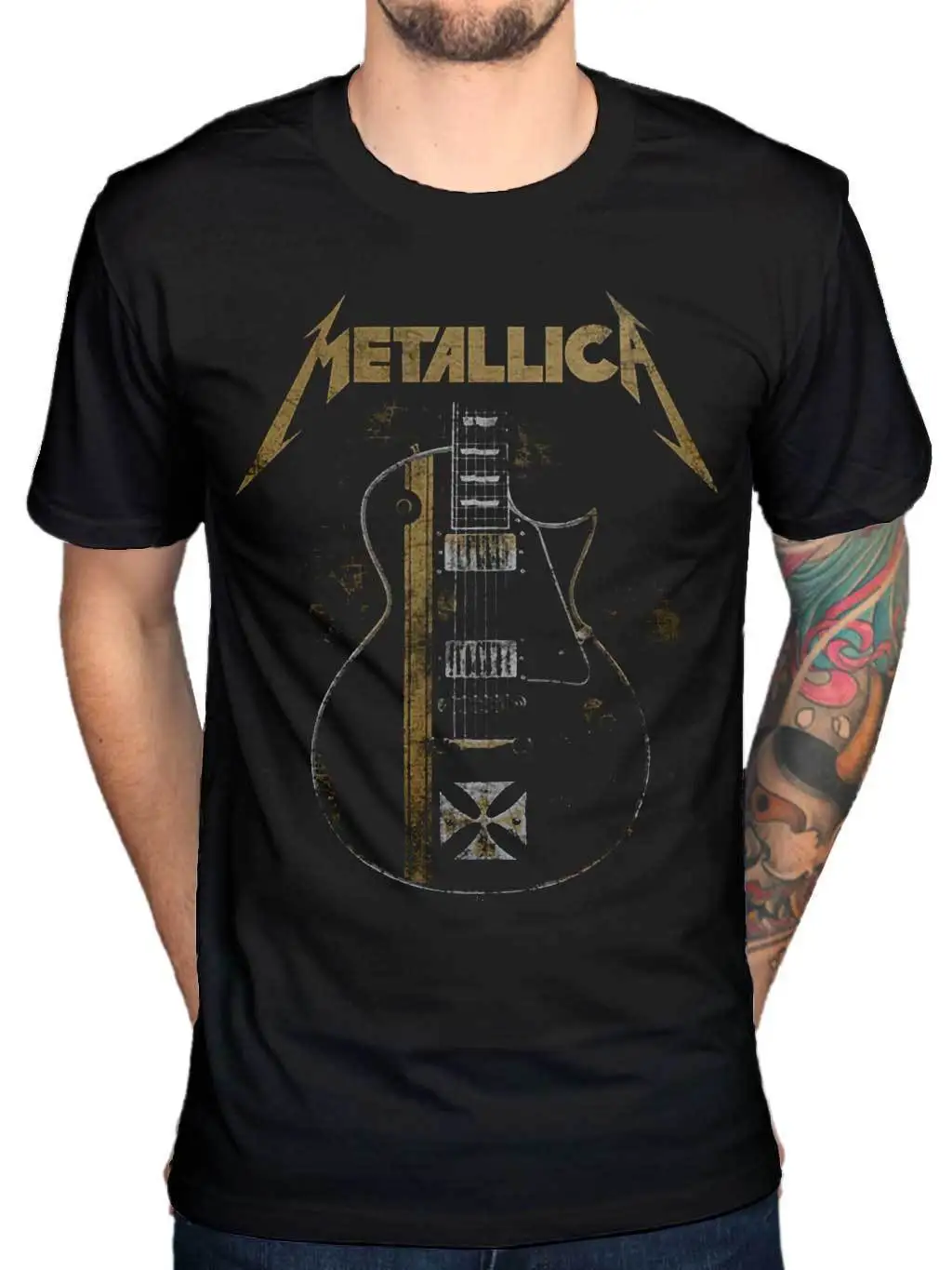 2017 Лидер продаж Metallica Хэтфилд Железный крест мужская футболка Heavy Metal Rock Band