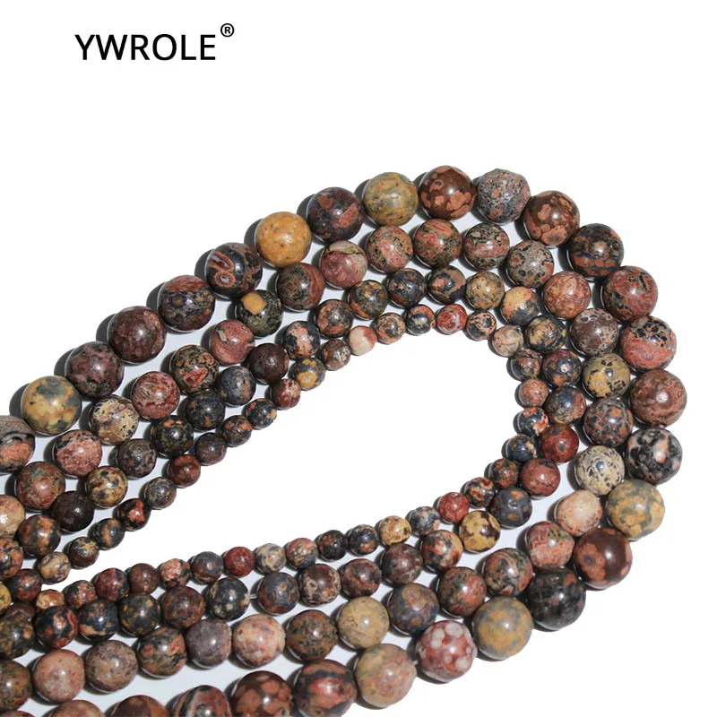 AAA + разноцветные матовые бусины с леопардовым камнем из натурального камня для