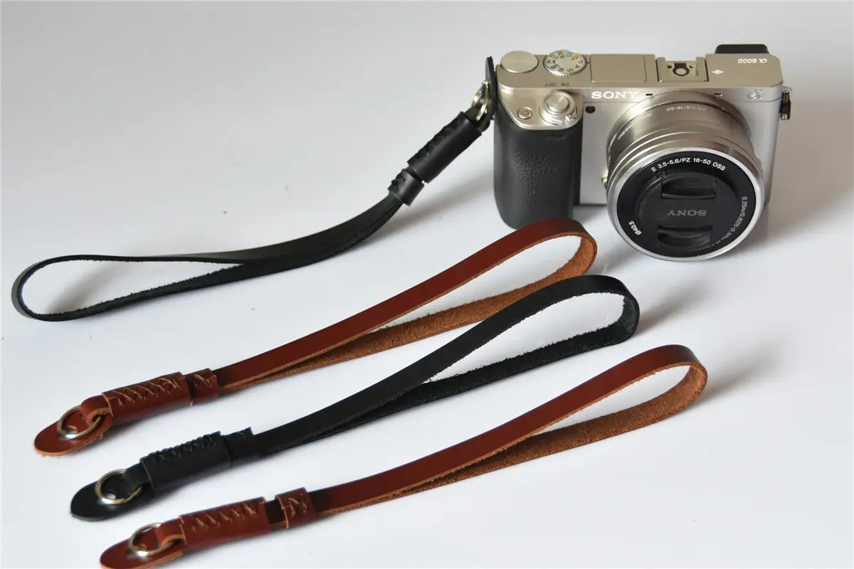 Новый черный коричневый классический ремешок из натуральной кожи для Canon Nikon Sony
