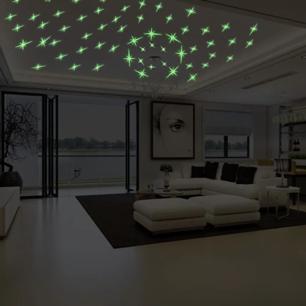Светящаяся в темноте светящаяся звезда Наклейка на стену горошек наклейка для