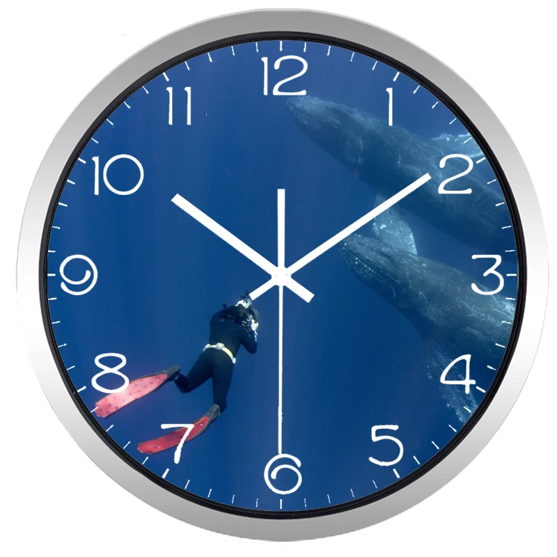 Популярные брендовые настенные часы Deed Ocean Diver Meet Whale для гостиной домашний Декор