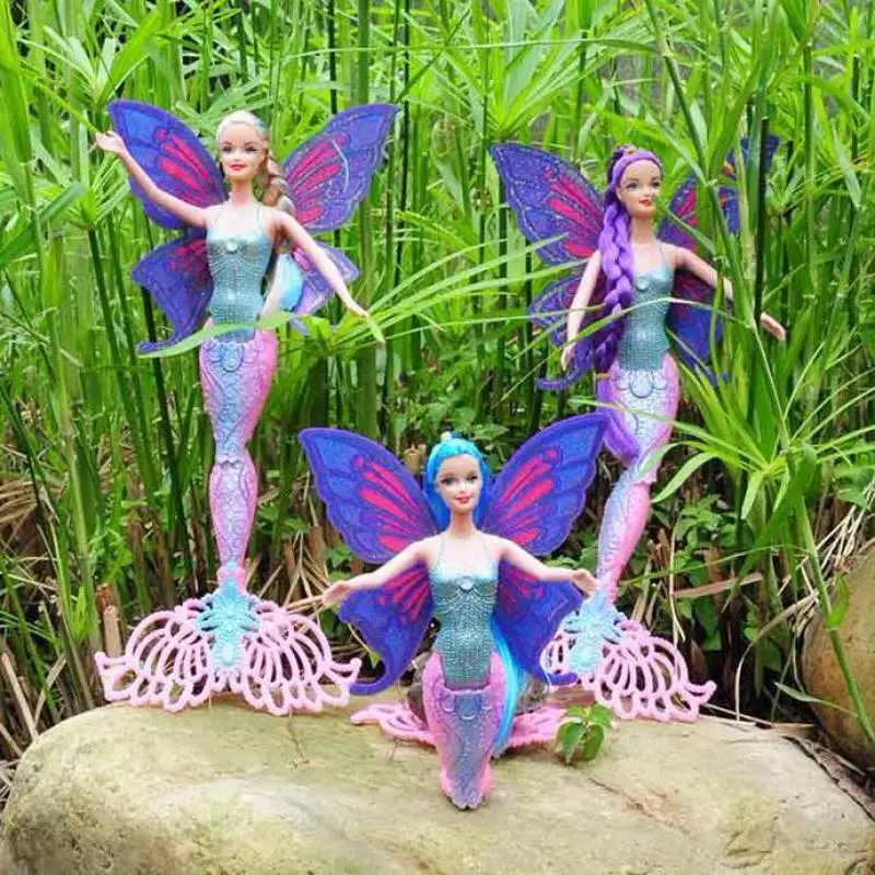 Кукла Русалка игрушка с крыльями 40 см модные куклы русалки для девочек принцессы