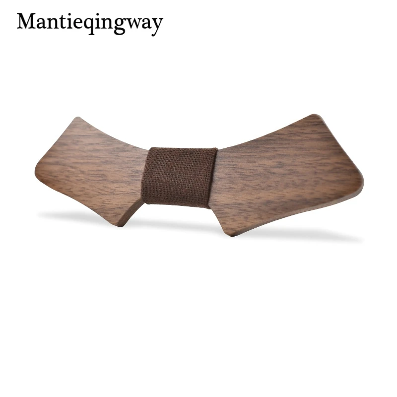 Mantieqingway геометрические деревянные галстуки бабочки для мужчин художественные 3D