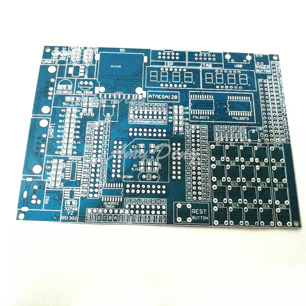 2 шт./лот ATMEGA128 макетная плата тестовая плата пустая пластина SMD компоненты паяная Контактная Пластина пустая печатная плата