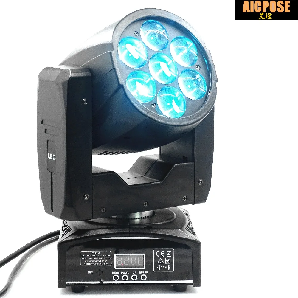 

8units LED Moving Head Zoom Light 16 DMX Channel 7*12W RGBW 4IN1 Color DMX 7x12w Beam Light Moving Head Light Professional Stage