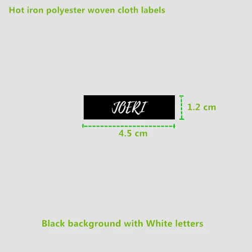 2000pcs Custom Iron on polyester cloth woven label Straight cut tags hot melt glue heating 4.5 * 1.2 cm | Дом и сад