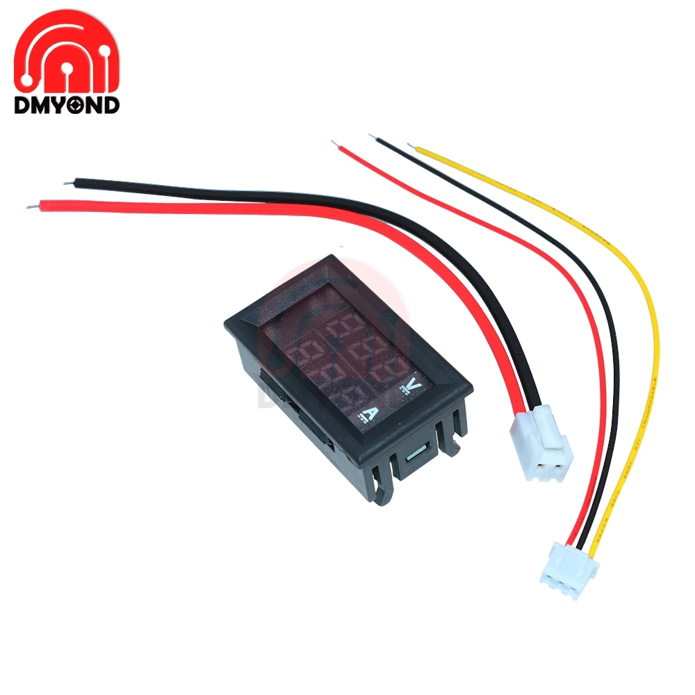 DC 100V 10A цифровой мини-Вольтметр Амперметр Панель Напряжение измеритель тока напряжения тестер Зеленый зеленый двойной светодиодный дисплей Amp