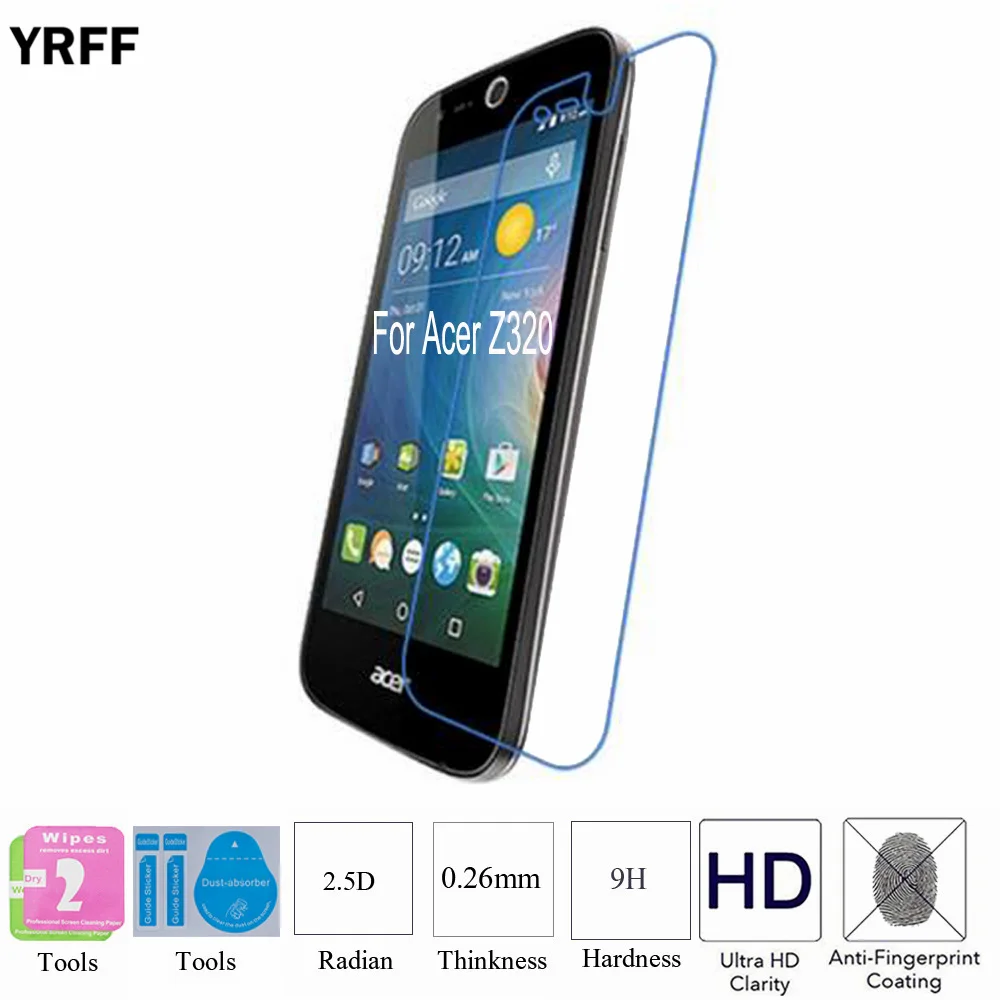 

Защитное стекло для ACER Liquid Z630, Z320, Z330, Z530, Z520, 2.5D, 9H, 10 шт.
