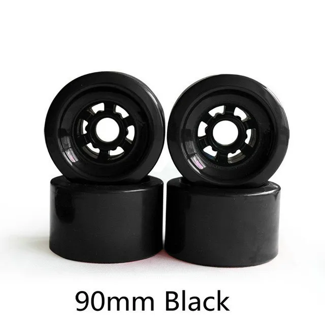 90mm Black Новое поступление DIY 80 мм 87 мм 83 мм 90 мм 97 мм скейтборд колеса для SHR78A красный цвет PU колеса мягкие устойчивые лонгборд колеса - Color: 90mm Black