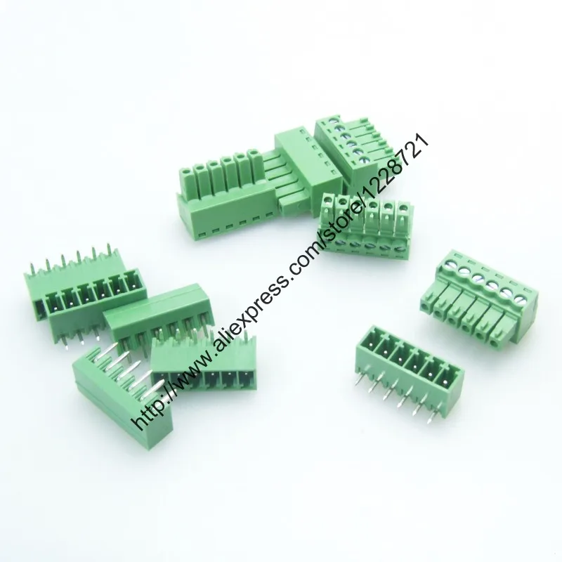 10 комплектов 3 5 мм шаг PCB подключаемые клеммные колодки штекер и разъем pcb