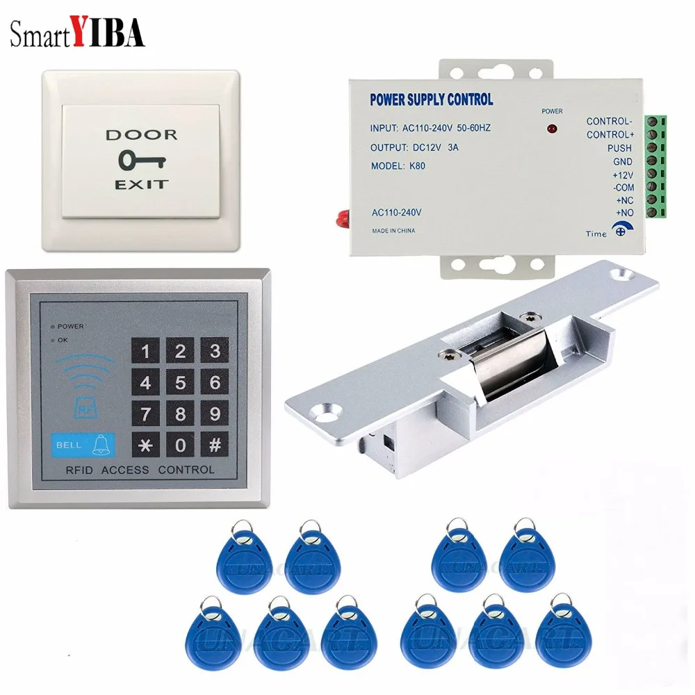 Дверной замок SmartYIBA Rfid с поддержкой контроля доступа 125 кГц блоком питания и