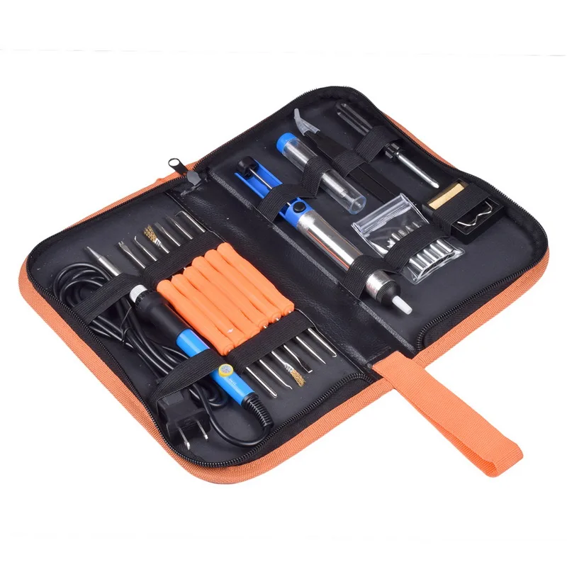 16 в 1 60 Вт Электрический паяльник Набор Регулируемая температура ЕС/США 110/220 5 шт.