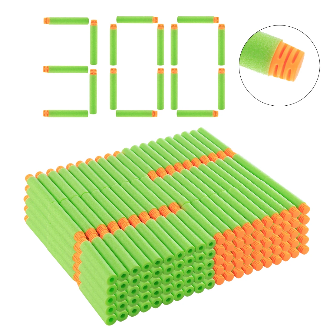 300 шт 7,2*1,3 см заправка Дартс мягкие пули для nerf элитная Серия бластеров детское игрушечное ружье синие мягкие пули пены пистолеты аксессуары