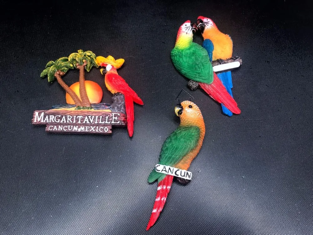 Дорожный холодильник с имитацией мексиканского попугая Канкун|simulation parrot|simulation