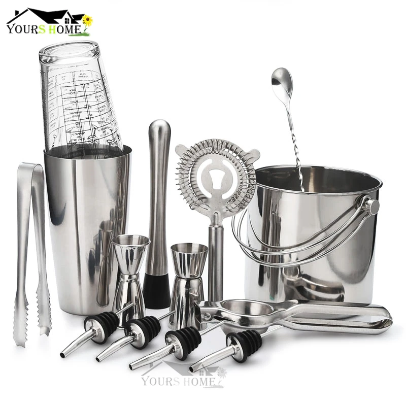 

Cocktail Shaker Bar Set Stainless steel Lounge Cup Boston Cup Shaker Cocktail Shake Barware