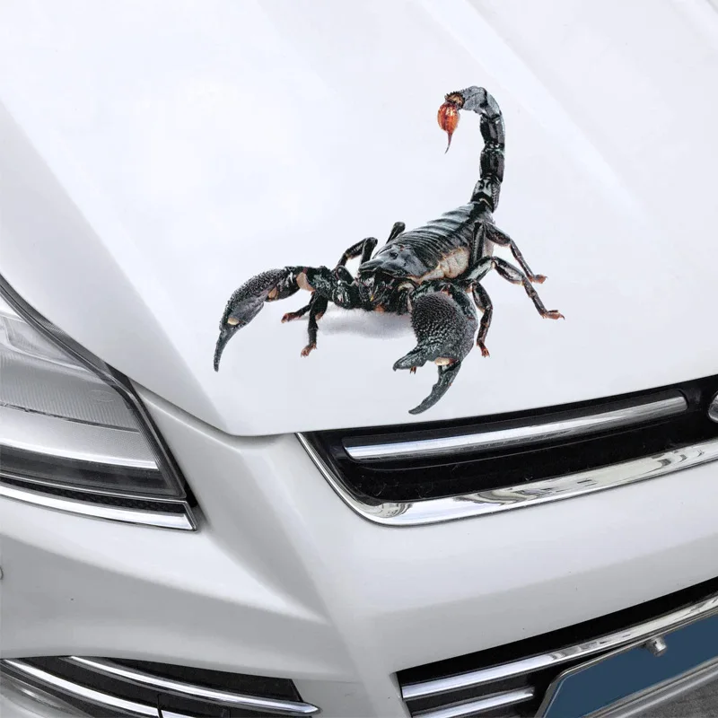 3D Автомобильная наклейка животные бампер паук Гекко скорпионы автомобильный
