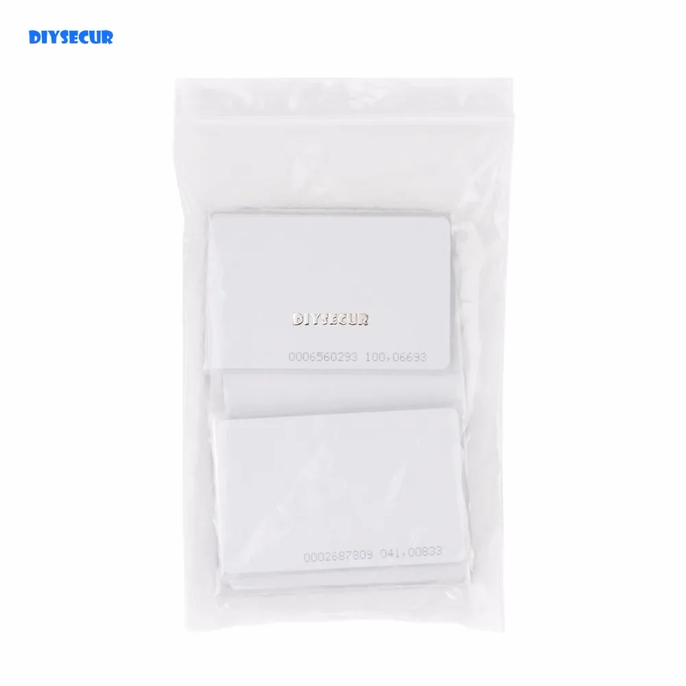

DIYSECUR 100pcs/lot 125Khz RFID Proximity ID Cards For Access Control / Time Clock Use