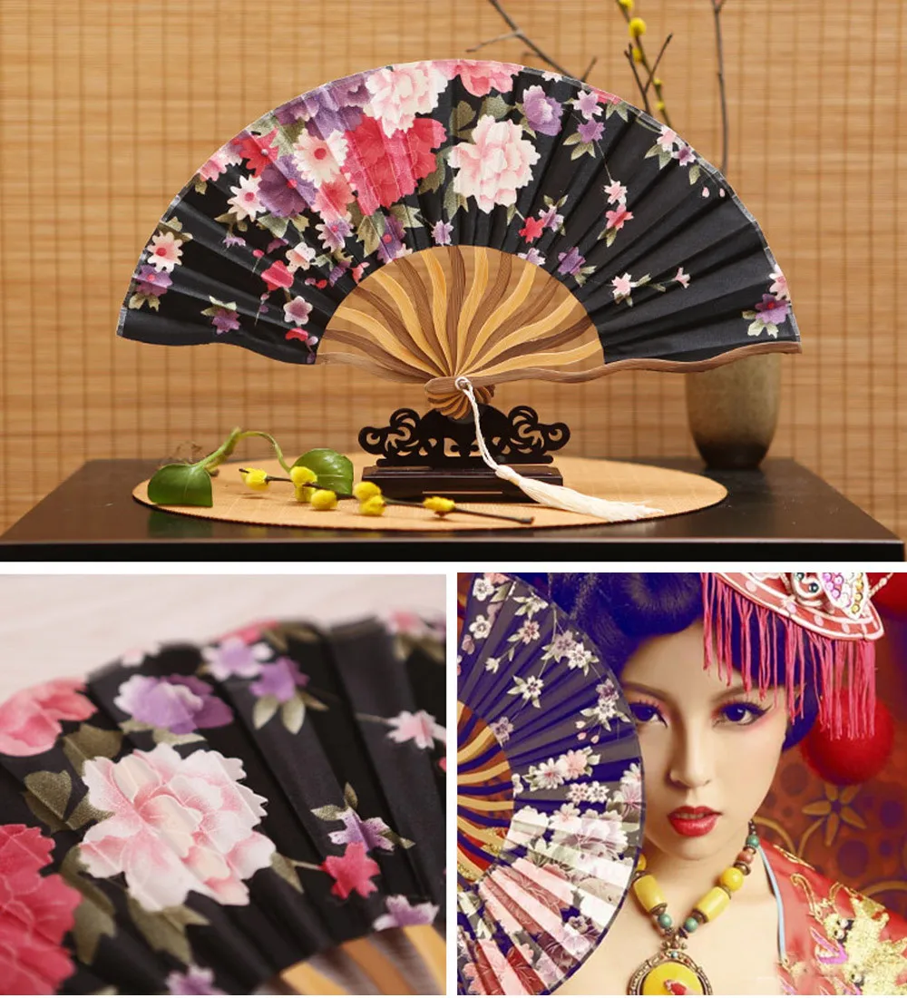 Китайский ручной вентилятор бамбуковая бумага Дракон Складной для вечеринки