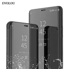 Чехол-книжка EVOLOU для Samsung Galaxy Note 9, зеркальный, кожаный
