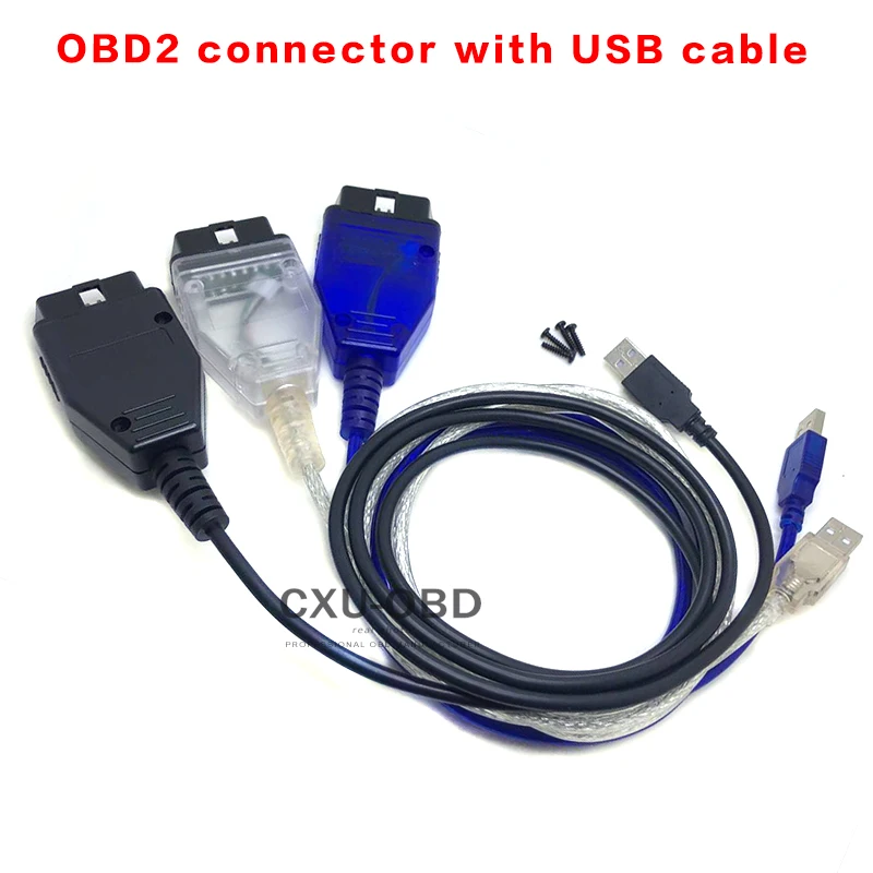 16 контактный разъем OBD2 штекер J1962m с корпусом и USB кабелем бесплатная