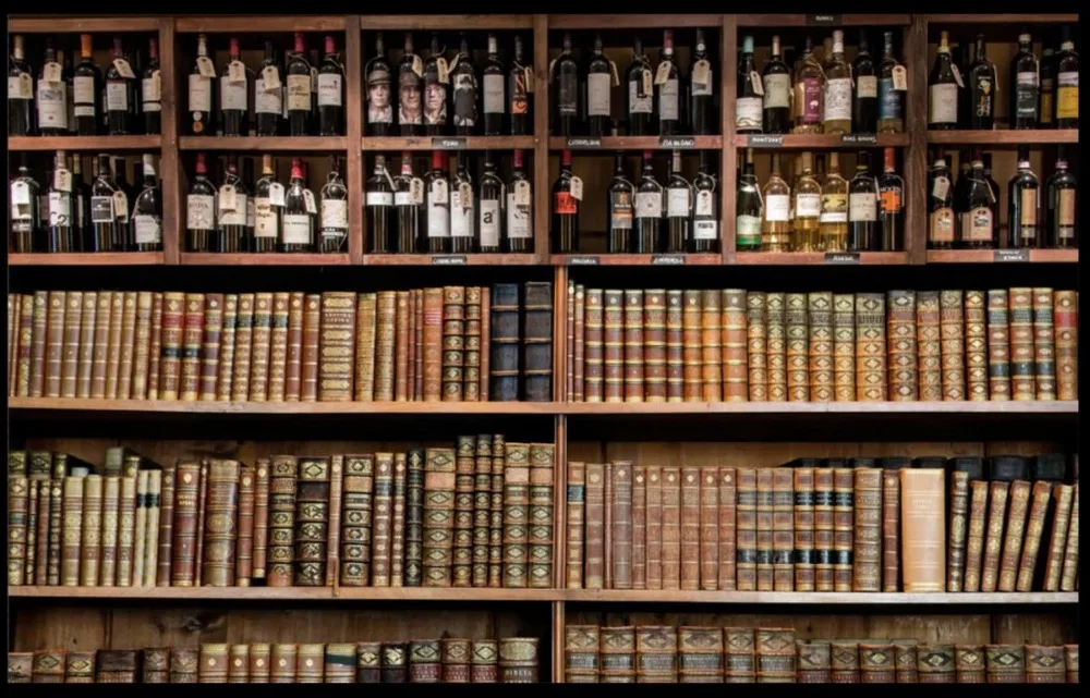 3d фотообои на заказ Настенные обои в европейском стиле книжная полка для вина