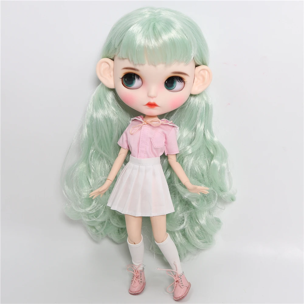 Ледяной DBS Blyth кукольные шарнирной куклы матовая лицевая сторона белая кожа
