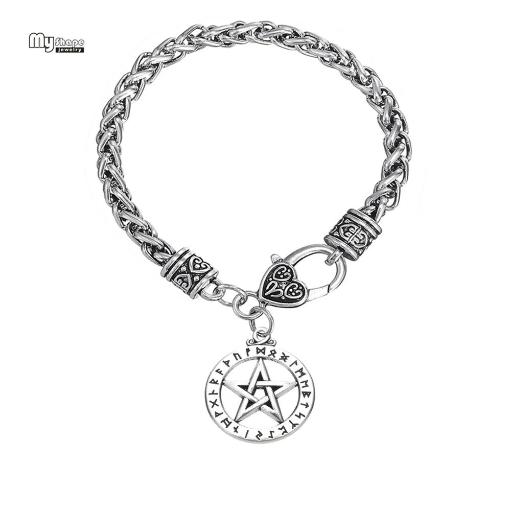 Мужской этнический Tetragrammaton браслет готический с надписью Звезда Давида