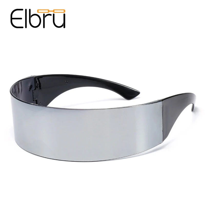 Elbru крутые модные цельные Зеркальные Солнцезащитные очки Мужская Маска Новинка