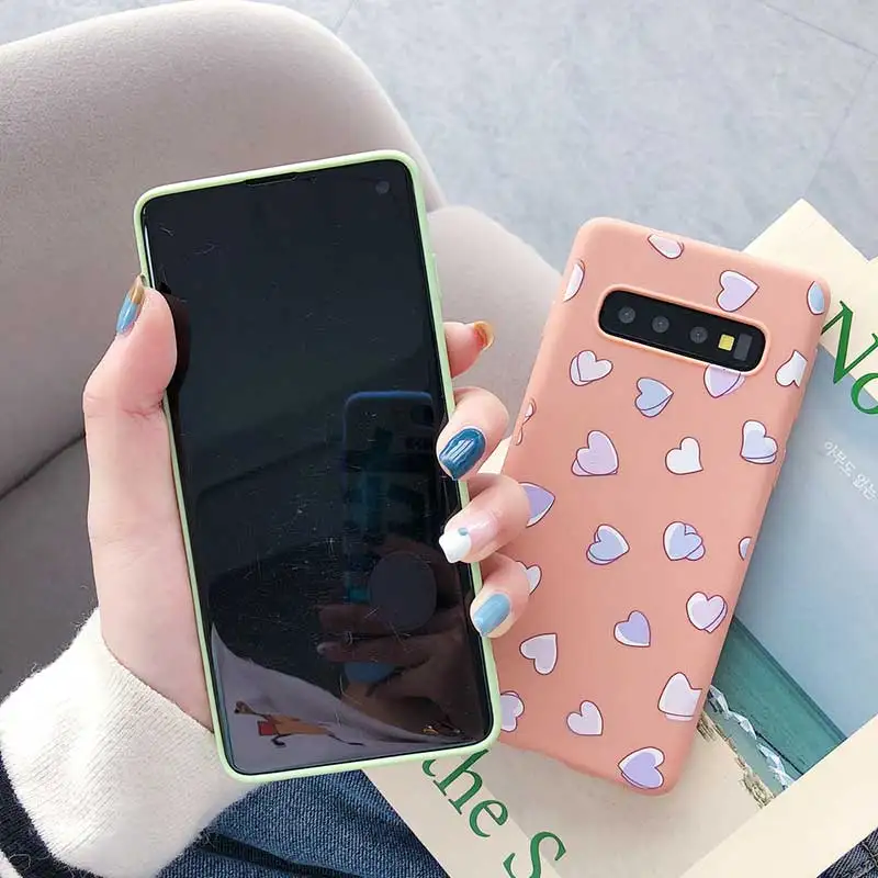 Чехол для Samsung Galaxy S10 S10e S9 S8 Plus Note 8 9 градиент цвета конфеты модный силиконовый