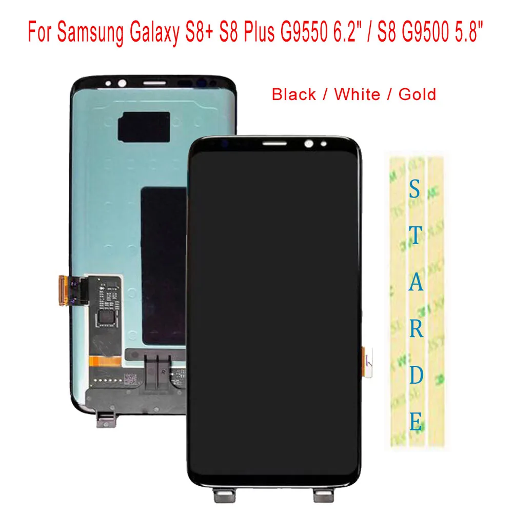 Сменный ЖК дисплей STARDE для Samsung Galaxy S8 + Plus G9550 6 2 дюйма/S8 G9500 5 8 дюйма с сенсорным