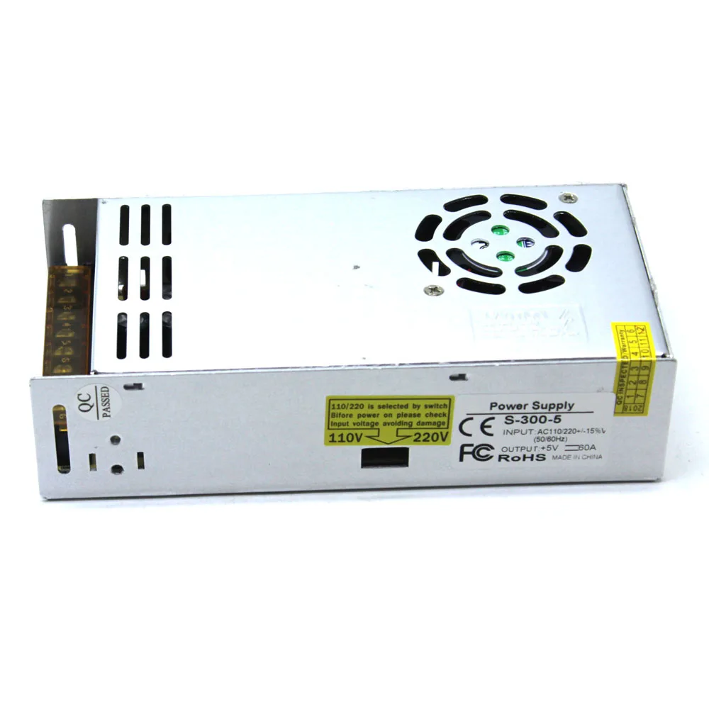 Фото Универсальный источник питания DC 5v 60A 300W светодиодный светильник Трансформатор Универсальный источник питания DC 5v 60A 300W светодиодный светильник Трансформатор