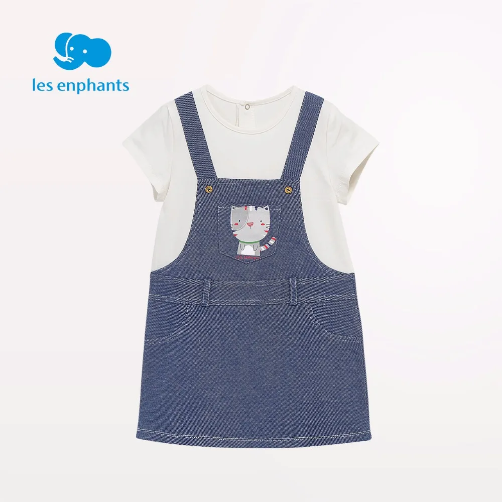 Les enphants Новый Весна-осень для маленьких девочек комплект детской одежды мода