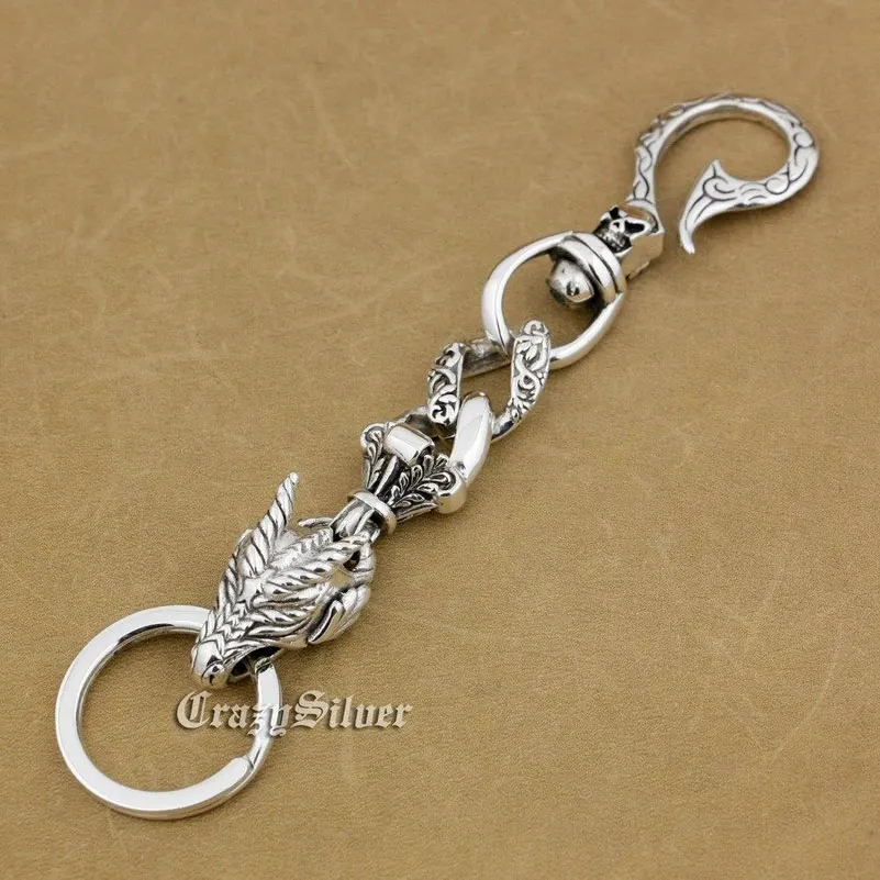 Блестящий Модный брелок с рыбьим крючком подвеска на талию из стерлингового