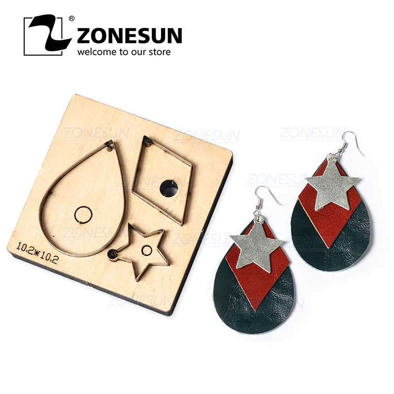 ZONESUN T8 DIY Custom Cutter кожаные серьги для высечки кожаных сережек стальных