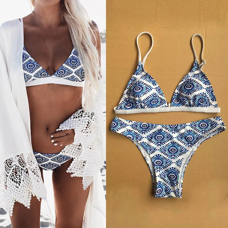 2018 бикини с низкой талией женский купальник плюс размер купальники Купальники