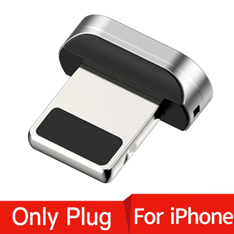 Only Plug For iPhone Baseus Магнитный кабель Micro USB для быстрой зарядки iPhone samsung, Магнитный адаптер для зарядного устройства usb type C, кабели для мобильных телефонов - Цвет: Only Plug For iPhone