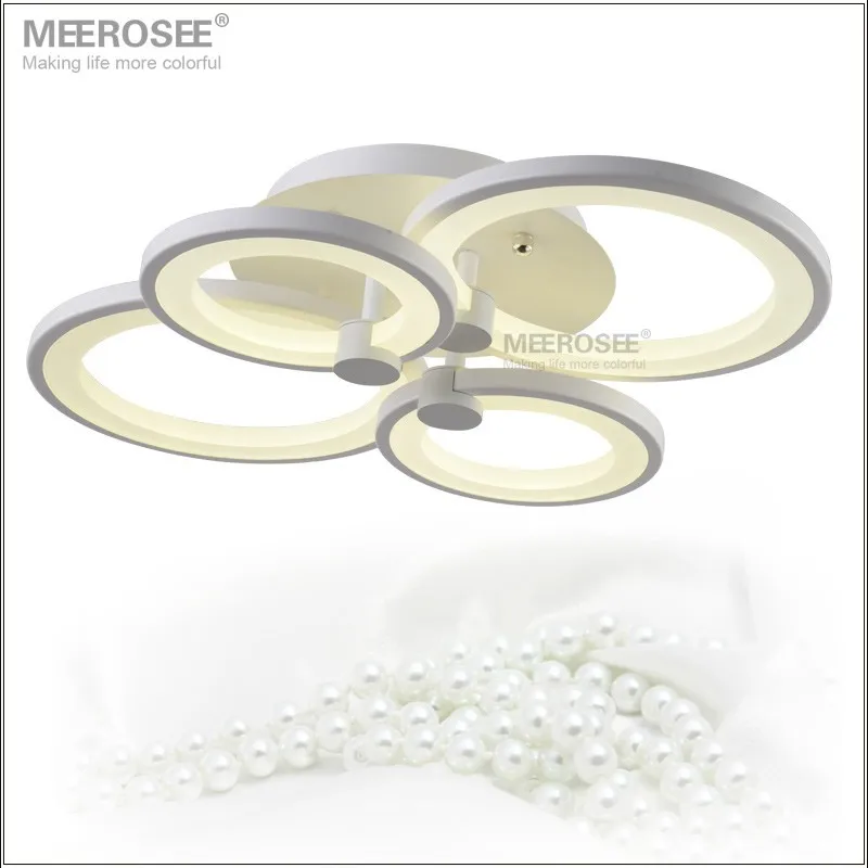 Белый светодиодный светильник с кольцом люстрами большой для столовой гостиной