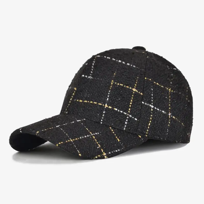 COKK, модная бейсболка, женская, в клетку, черная, белая, Snapback, шапки для женщин, папа, шляпа, женская, хип-хоп кепка, Casquette Gorras Bone - Цвет: Black