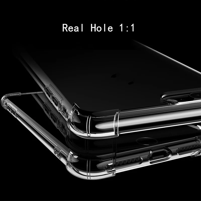 KINBOM For iPhone X 8 7 6 6s Plus 5 5s SE Case Shockproof Armor Clear Transparent Soft Phone Back Cover Capa Fundas | Мобильные