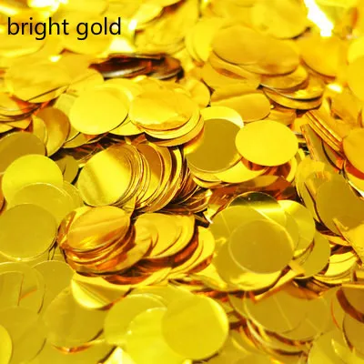 bright gold 1 упаковка 2,5 см яркое золото посыпать конфетти из папиросной бумаги свадебный цветок невесты круг Форма День Рождения Вечеринка стол шар украшения - Цвет: bright gold
