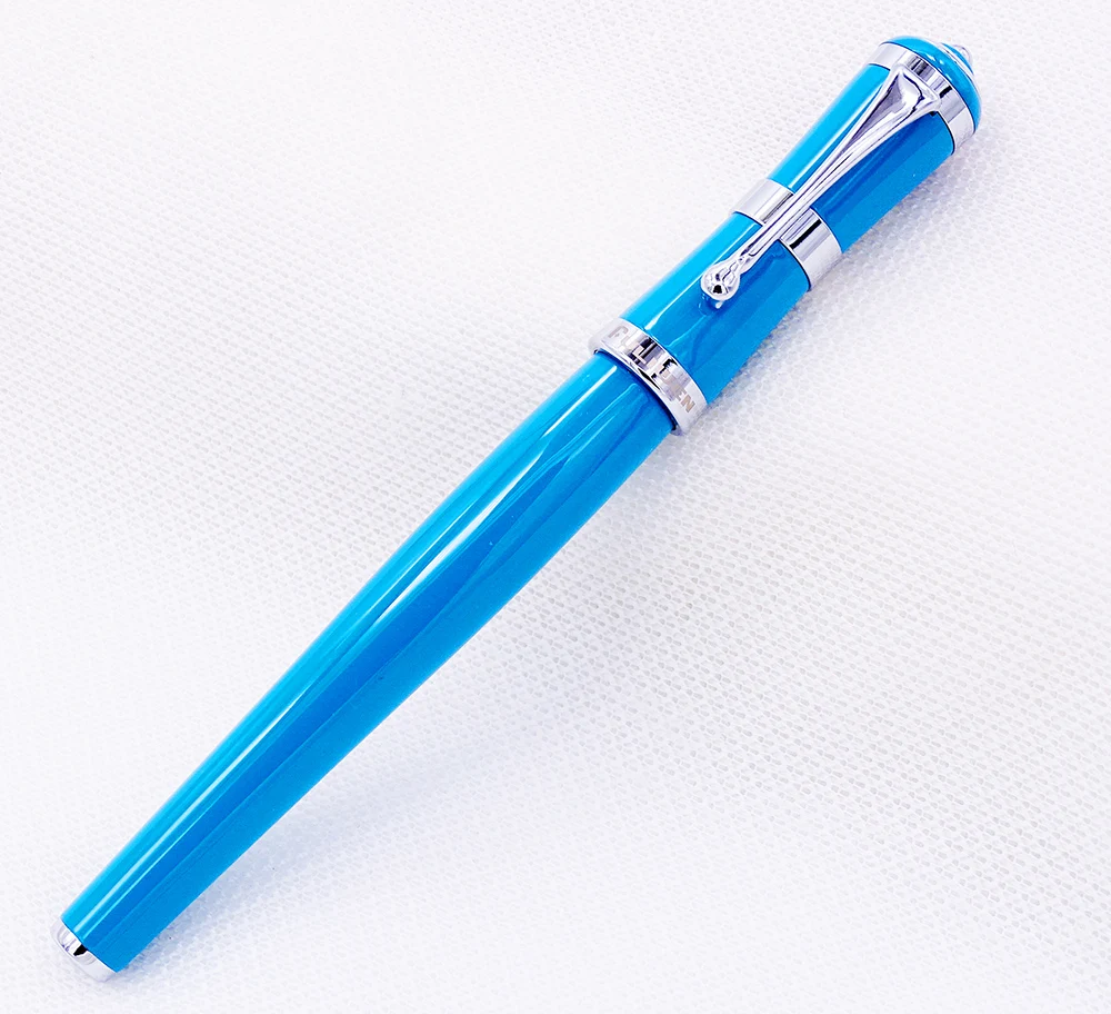 Sky Blue Fuliwen 2051 металлическая шариковая ручка, свежая Мода Стиль тонкий точка 0,5 мм Красивый синий для офиса дома школы, мужчин и женщин - Цвет: Sky Blue