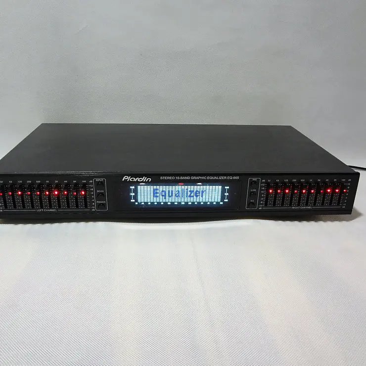 EQ665 эквалайзер hifi Fever домашний эквалайзер двойной 10 полосный стерео ВЧ альт регулировка басов с Bluetooth и дисплеем